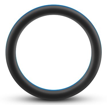 Черно-синее эрекционное кольцо Silicone Go Pro Cock Ring - Blush Novelties - в Москве купить с доставкой