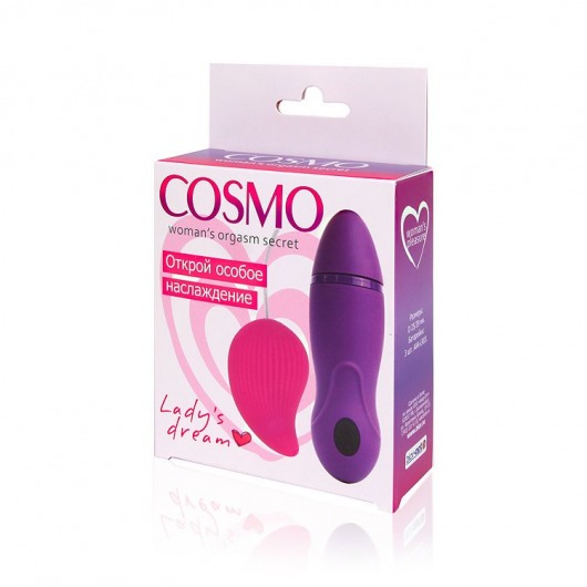 Розовый вибромассажер Cosmo с пультом управления вибрацией - Bior toys