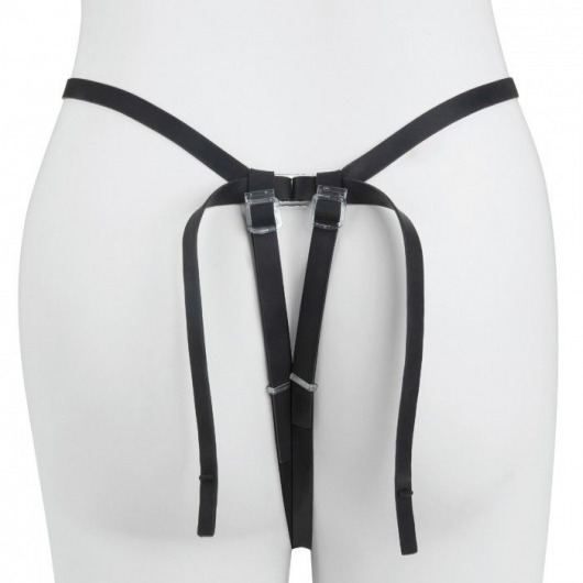 Черный страпон с вибратором Mojo Ghia - Seven Creations - купить с доставкой в Москве