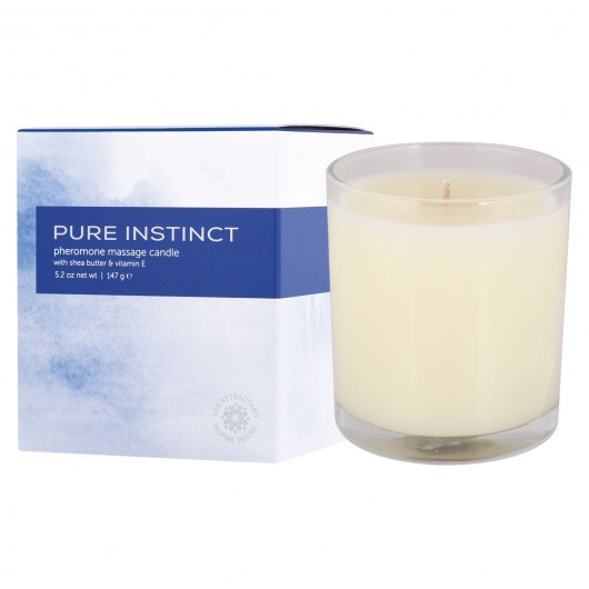 Свеча для массажа с феромонами Pure Instinct True Blue - 147 гр. - Pure Instinct - купить с доставкой в Москве