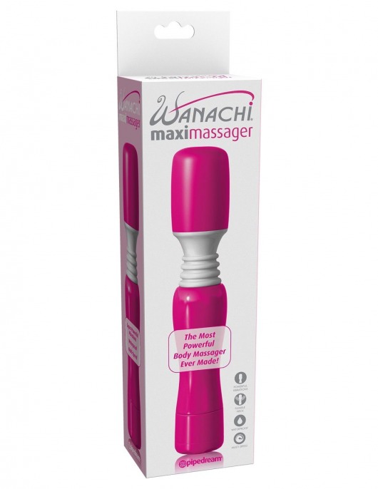 Розовый вибромассажер для тела и эрогенных зон Maxi Wanachi - Pipedream