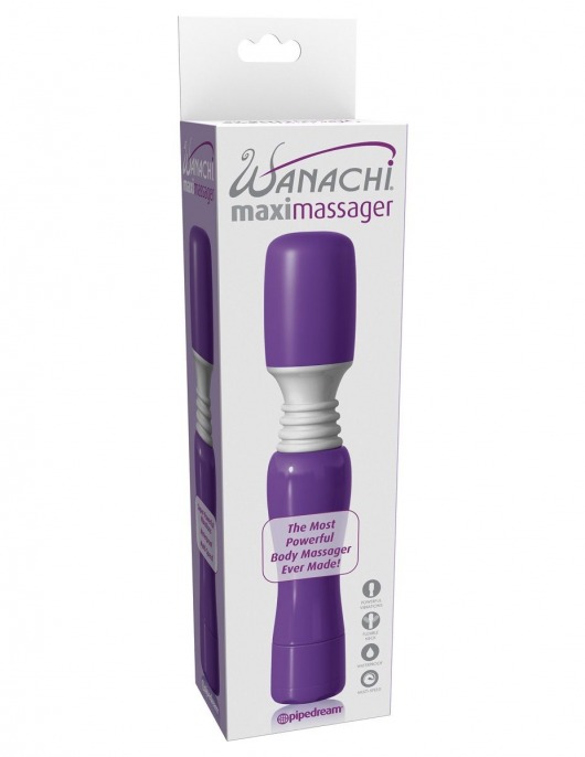 Фиолетовый вибромассажер для тела и эрогенных зон Maxi Wanachi - Pipedream