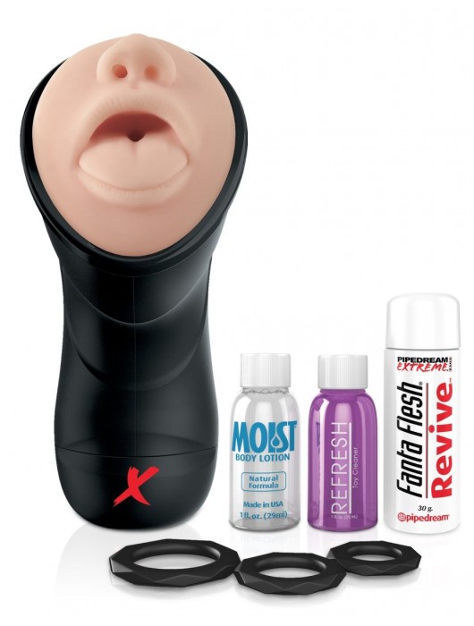 Мастурбатор-ротик Deep Throat Vibrating Stroker - Pipedream - в Москве купить с доставкой