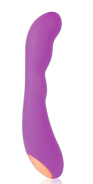 Фиолетовый силиконовый вибромассажер - 22,2 см. - Cosmo