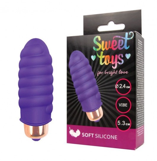 Фиолетовая вибропуля Sweet Toys - 5,3 см. - Bior toys