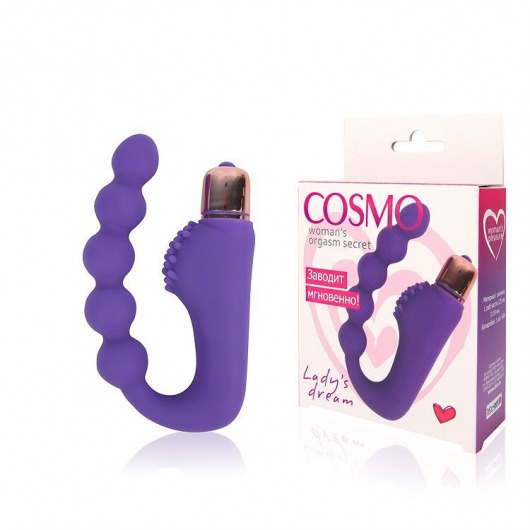 Фиолетовый фантазийный вибромассажер-елочка Cosmo - Bior toys