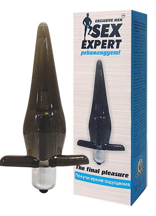 Черная конусовидная вибровтулка - 11,5 см. - Sex Expert