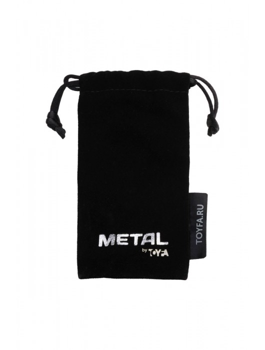 Серебристая коническая анальная пробка с красным кристаллом - 8 см. - ToyFa - купить с доставкой в Москве