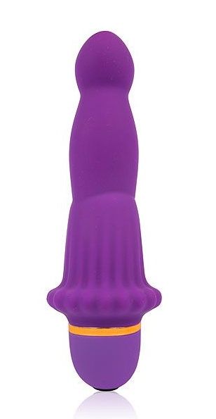 Фиолетовый силиконовый вибратор Cosmo - 14 см. - Bior toys