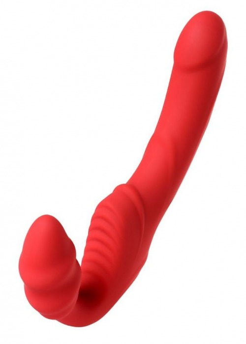 Красный безремневой страпон с вибрацией - ToyFa - купить с доставкой в Москве