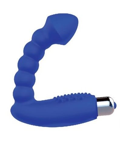 Синий массажер простаты с вибрацией - 10 см. - Bior toys - в Москве купить с доставкой