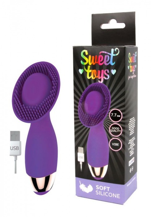 Фиолетовый фантазийный вибромассажер с 10 режимами вибрации - Bior toys