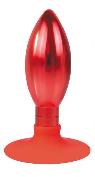 Красная каплевидная анальная пробка - 10 см. - Bior toys