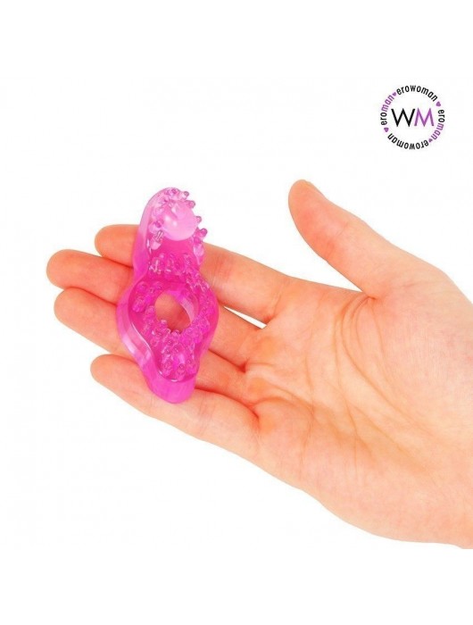 Розовое эрекционное кольцо с бугорками - Erowoman-Eroman - в Москве купить с доставкой