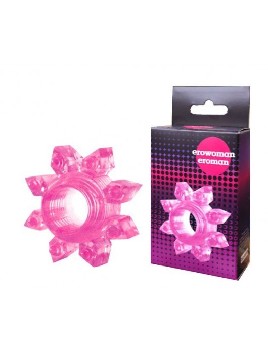 Розовое эрекционное кольцо Cockring star - Erowoman-Eroman - в Москве купить с доставкой