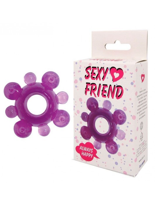 Фиолетовое эрекционное кольцо Sexy Friend - 1137 - в Москве купить с доставкой
