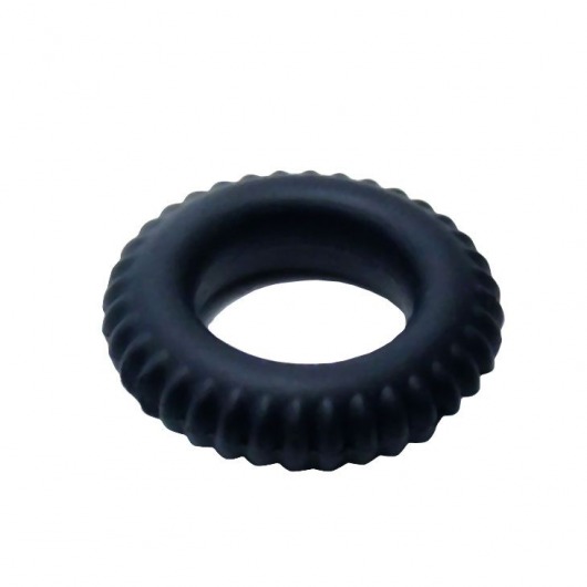 Черное силиконовое эрекционное кольцо-шина Sex Expert - Sex Expert - в Москве купить с доставкой