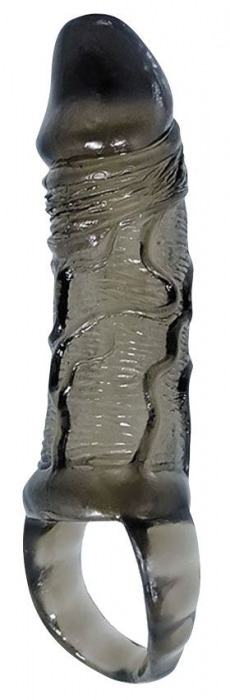 Закрытая насадка на фаллос с кольцом для мошонки - 15 см. - Sex Expert - в Москве купить с доставкой