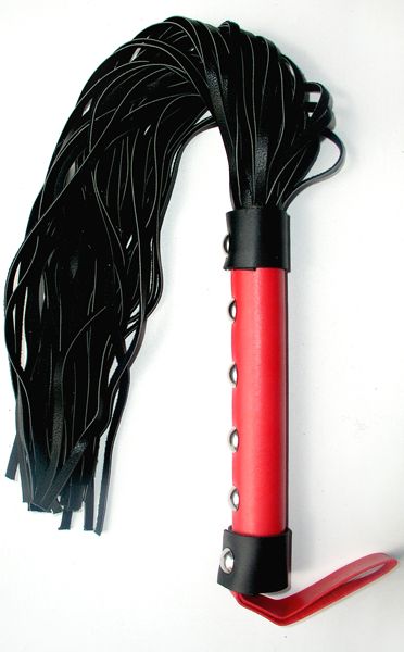 Черный флоггер с красной ручкой Notabu - 45 см. - Bior toys - купить с доставкой в Москве