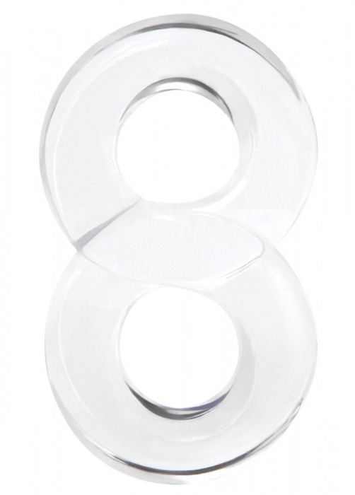 Прозрачное эрекционное кольцо с подхватом мошонки Lucky 8 - NS Novelties - в Москве купить с доставкой