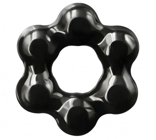Черное эрекционное кольцо Spinner Ring - NS Novelties - в Москве купить с доставкой