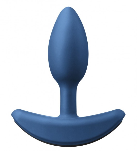 Маленькая голубая анальная вибропробка Heavyweight Plug Small - 10,3 см. - NS Novelties