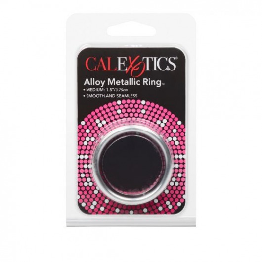 Серебристое эрекционное кольцо Alloy Metallic Ring Medium - California Exotic Novelties - в Москве купить с доставкой