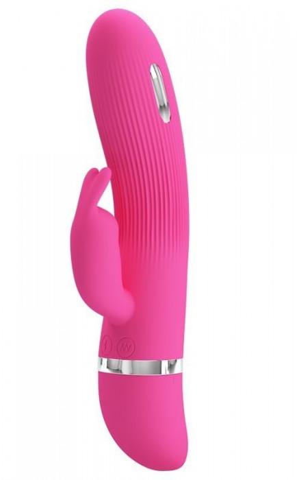 Розовый вибратор Ingram с электростимуляцией - 19,2 см. - Baile - купить с доставкой в Москве