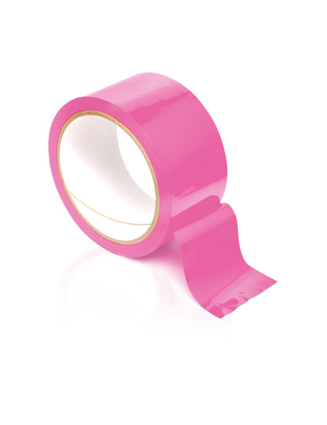 Розовая самоклеющаяся лента для связывания Pleasure Tape - 10,6 м. - Pipedream - купить с доставкой в Москве