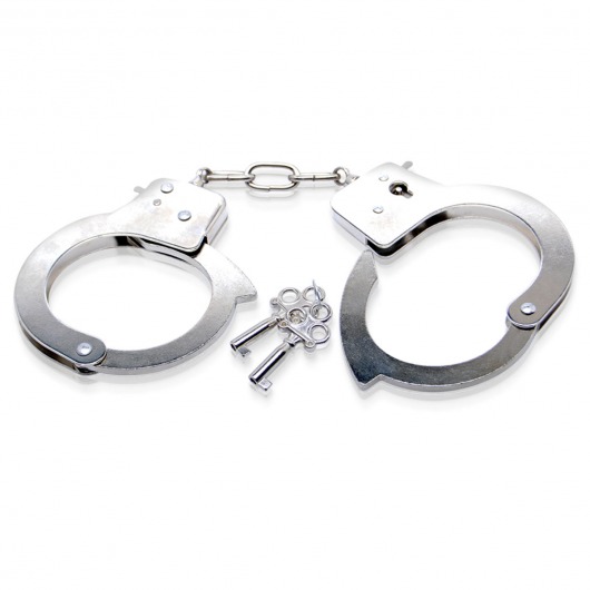 Металлические наручники Metal Handcuffs с ключиками - Pipedream - купить с доставкой в Москве