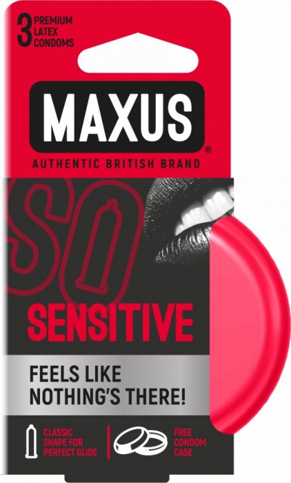 Ультратонкие презервативы в железном кейсе MAXUS Sensitive - 3 шт. - Maxus - купить с доставкой в Москве
