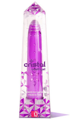 Лиловый вибромассажер Cristal 6x Amethyst - 18 см. - Topco Sales