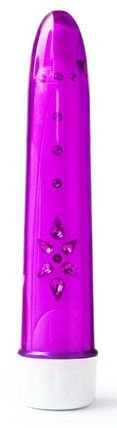Лиловый вибромассажер Cristal 6x Amethyst - 18 см. - Topco Sales