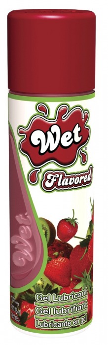 Лубрикант Wet Flavored Kiwi Strawberry с ароматом киви и клубники - 106 мл. - Wet International Inc. - купить с доставкой в Москве
