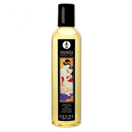 Возбуждающее массажное масло с ароматом ванили Desire - 250 мл. - Shunga - купить с доставкой в Москве