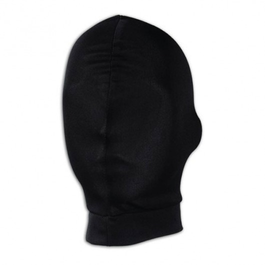 Черная глухая маска на голову - Lux Fetish - купить с доставкой в Москве