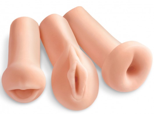 Комплект из 3 мастурбаторов All 3 Holes: вагина, анус, ротик - Pipedream - в Москве купить с доставкой