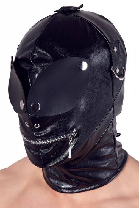 Маска на голову с отверстиями для глаз и рта Imitation Leather Mask - Orion - купить с доставкой в Москве