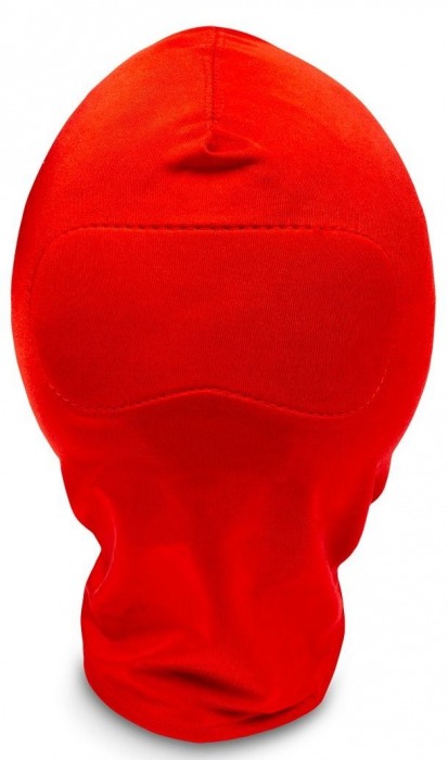 Закрытый красный шлем-маска без прорезей - Пикантные штучки - купить с доставкой в Москве