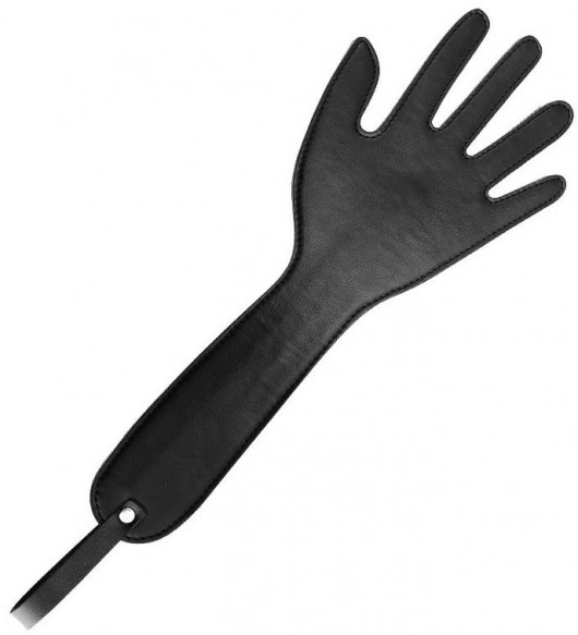 Черная шлепалка с виде ладони с удлиненной ручкой - 36 см. - Bior toys - купить с доставкой в Москве
