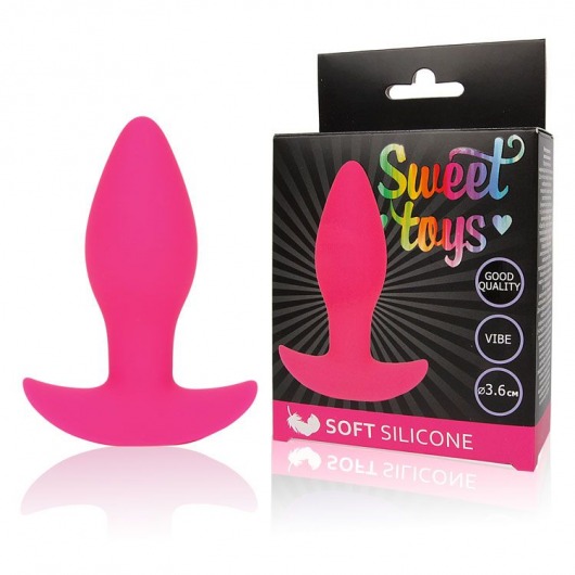 Розовая коническая анальная вибровтулка с ограничителем - 8,5 см. - Bior toys в Москве Розовая коническая анальная вибровтулка с ограничителем - 8,5 см. - Bior toys
