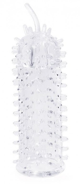 Закрытая рельефная насадка Crystal sleeve с усиками - 12 см. - Bior toys - в Москве купить с доставкой
