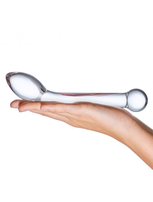 Прозрачный стеклянный фаллос для точки G Slimline G-Spot - 20 см. - Glas