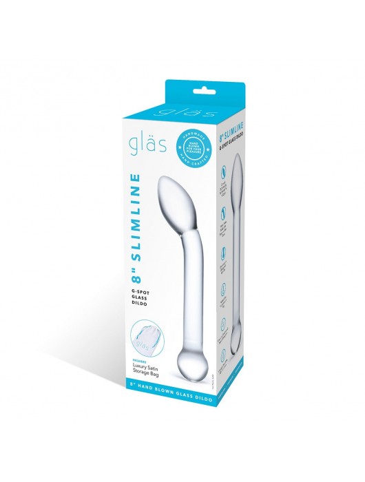 Прозрачный стеклянный фаллос для точки G Slimline G-Spot - 20 см. - Glas