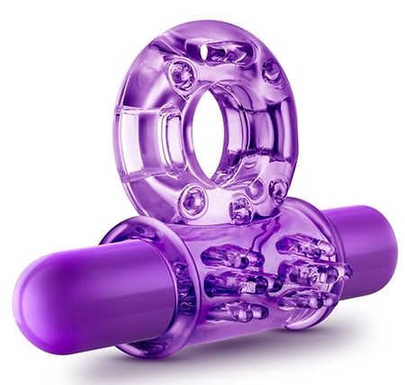 Фиолетовое эрекционное виброкольцо Couples Play Vibrating Cock Ring - Blush Novelties - в Москве купить с доставкой