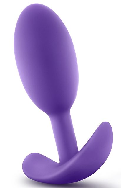 Фиолетовая анальная пробка Wearable Vibra Slim Plug Medium - 10,1 см. - Blush Novelties