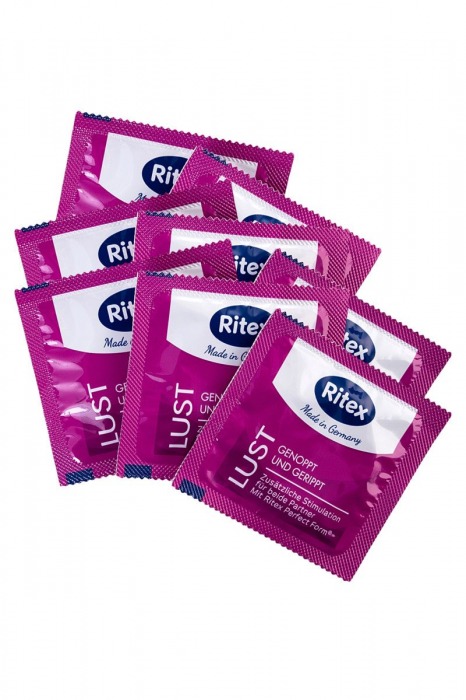 Рифленые презервативы RITEX LUST с пупырышками - 8 шт. - RITEX - купить с доставкой в Москве