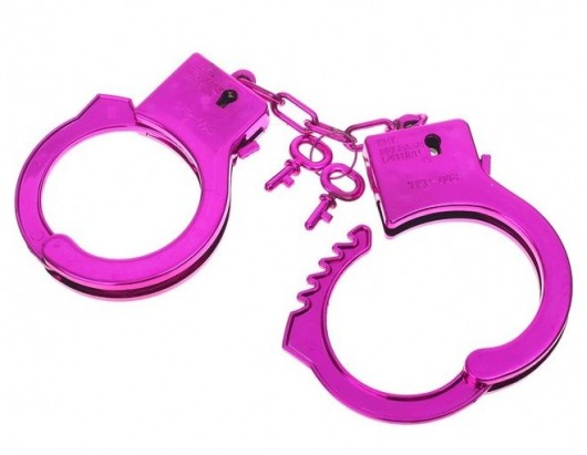 Ярко-розовые пластиковые наручники  Блеск - Сима-Ленд - купить с доставкой в Москве