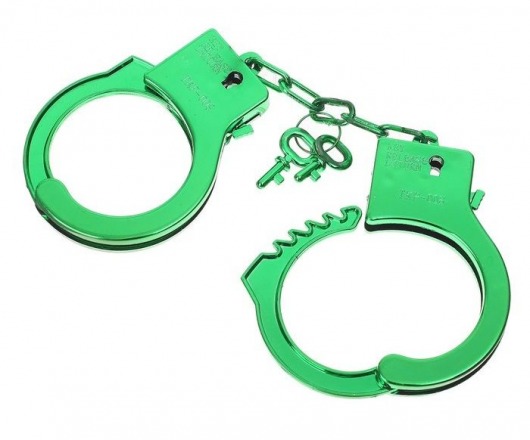 Зеленые пластиковые наручники  Блеск - Сима-Ленд - купить с доставкой в Москве