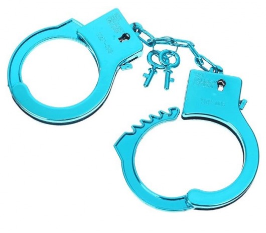 Голубые пластиковые наручники  Блеск - Сима-Ленд - купить с доставкой в Москве